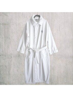 Four Seasons Hotels Resorts Robe One Size White Terry Cotton Spa Bathrobe